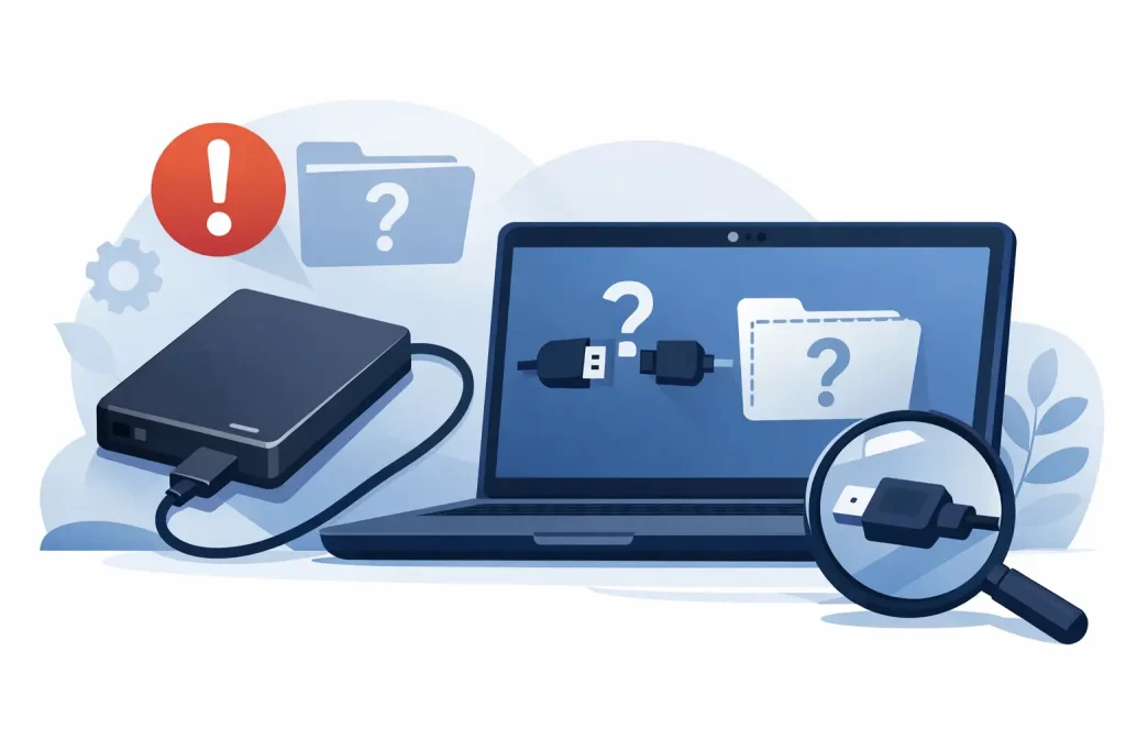 Disque dur externe non reconnu, que faire ?