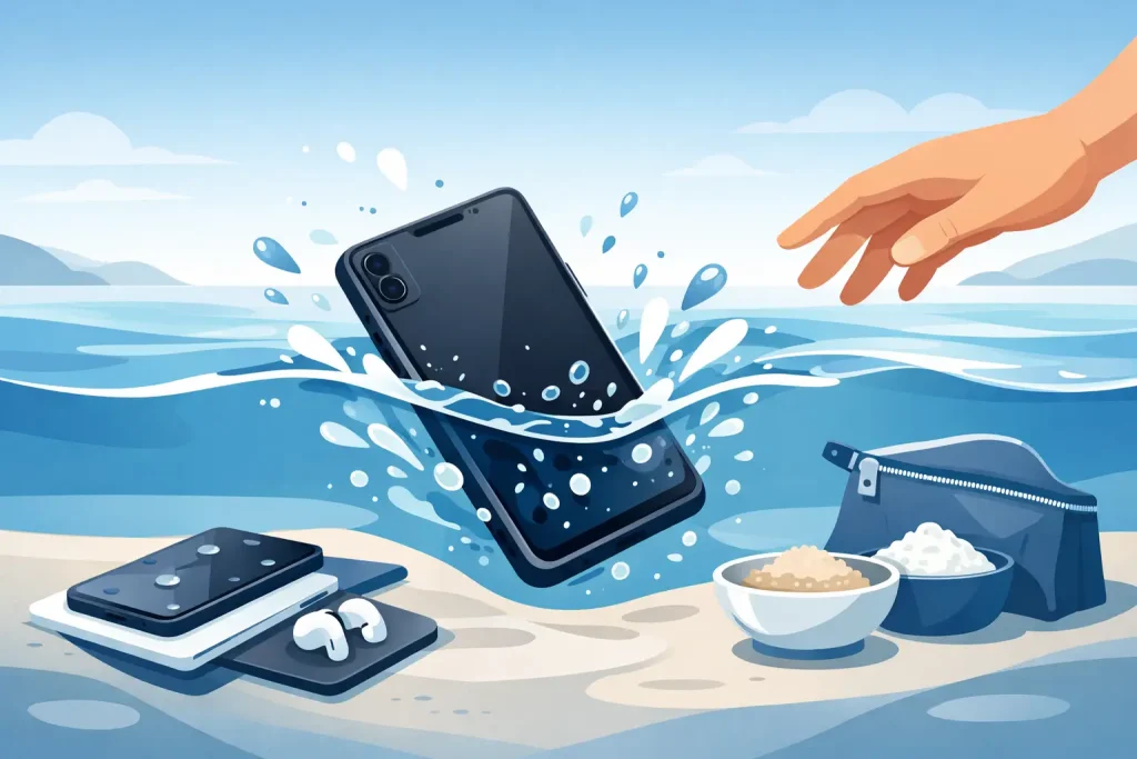 Téléphone tombé dans l’eau : les bons gestes